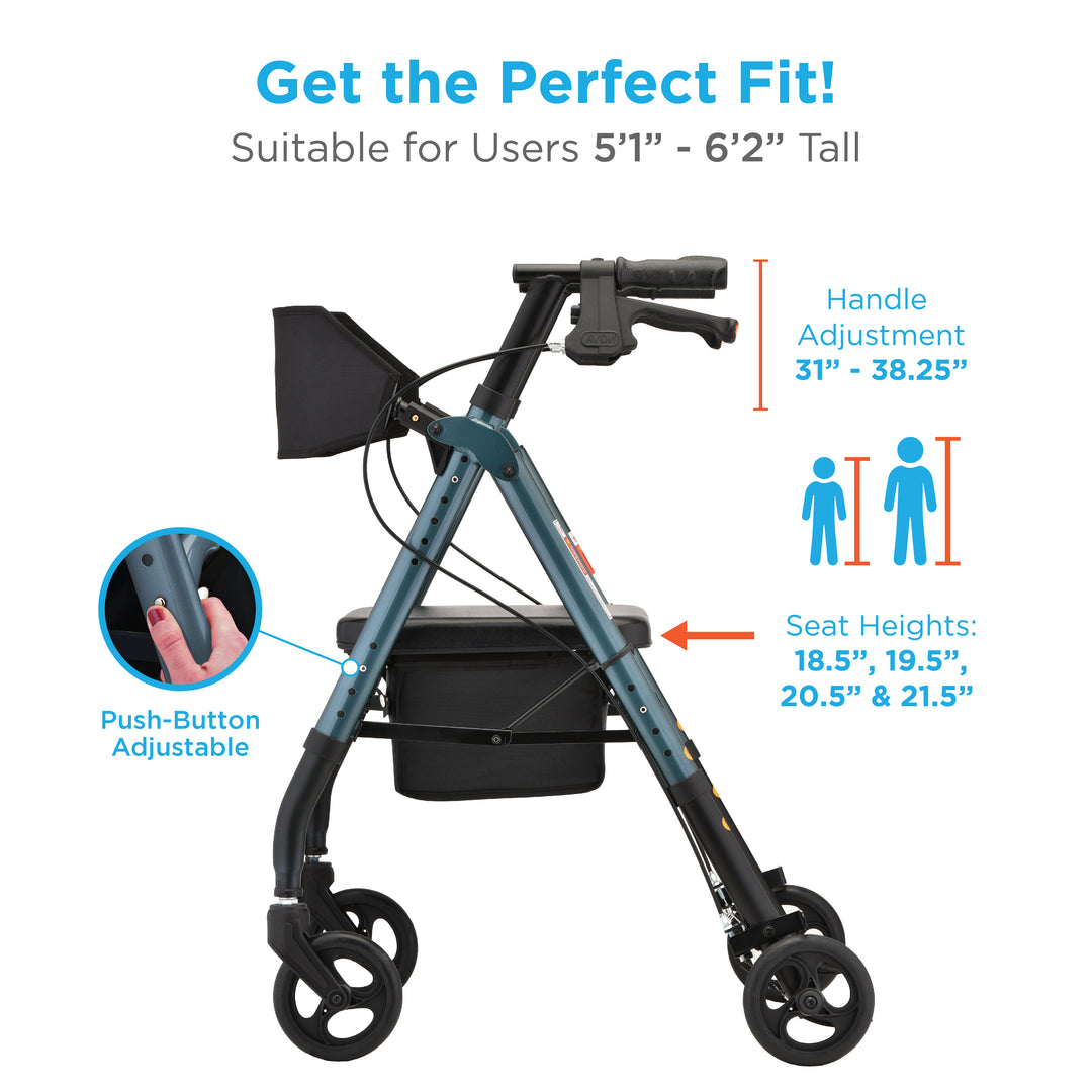 Nova Star 6 Wide Back Rollator