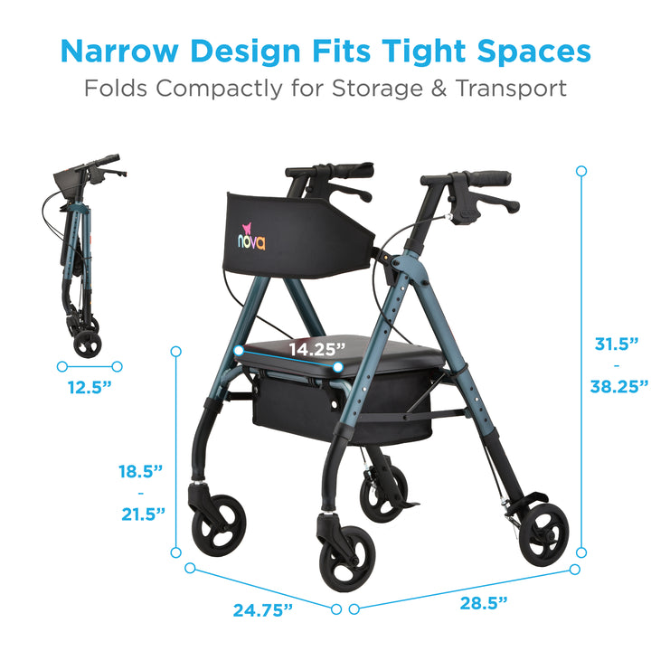 Nova Star 6 Wide Back Rollator