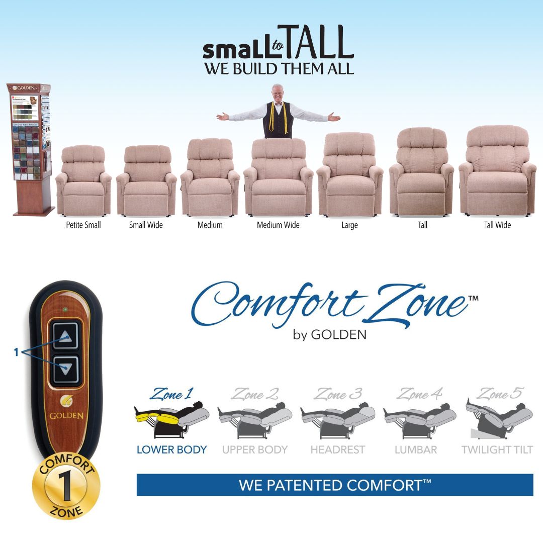 Golden Technologies Comforter Series PR531 Lift Chair Recliner