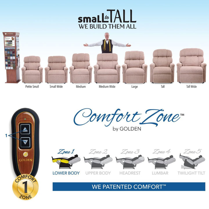 Golden Technologies Comforter Series PR531 Lift Chair Recliner
