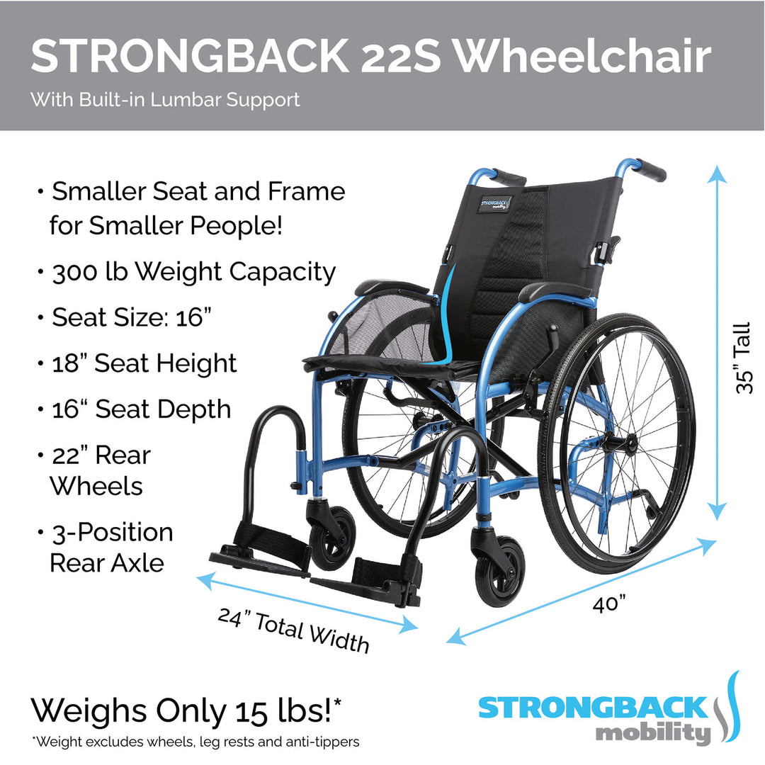 Strongback 24 Wheelchair - 18" seat 1007